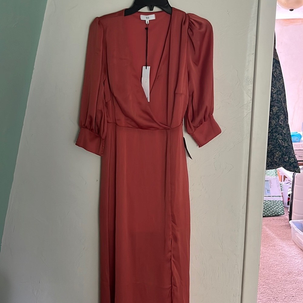 NSR DARK RUST MAXI DRESS (M)